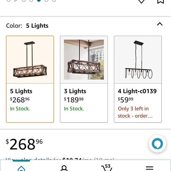 Light Fixture 5 Lights with Glass Shade - Picture 5 of 5